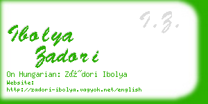 ibolya zadori business card